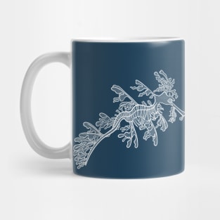 Leafy Seadragons in Love - cute detailed animal ink art Mug